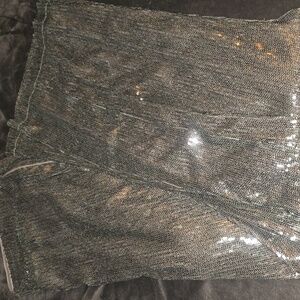 a new day Metallic Black Sequin Wide-Leg Pants